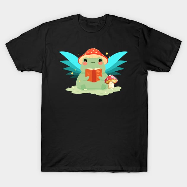 Kawaii Fairy Frog Mushroom Hat T-Shirt by Sugoi Otaku Gifts